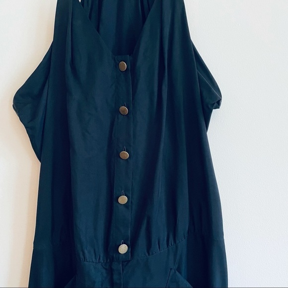 LAILA AZHAR Black Satin Romper - Picture 6 of 11